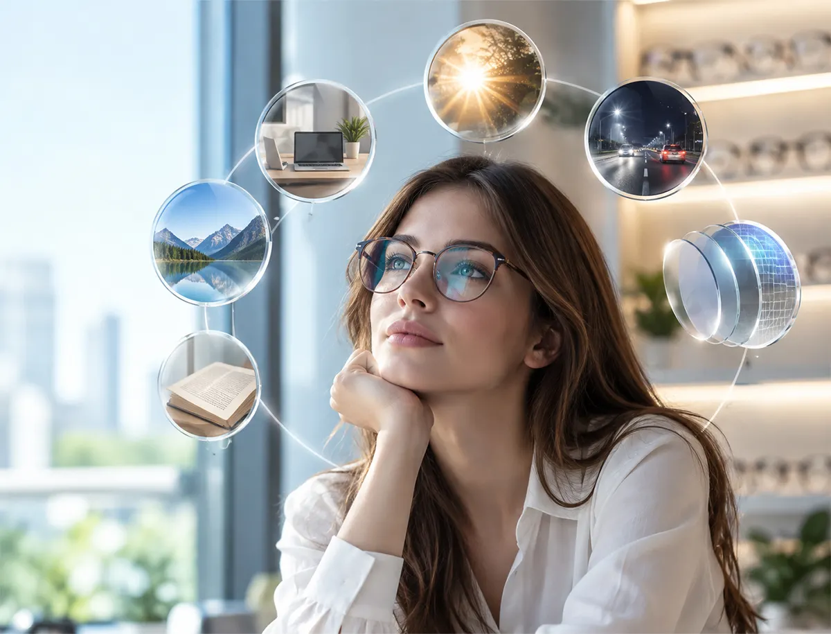 Different eyeglass lenses for everyday vision needs